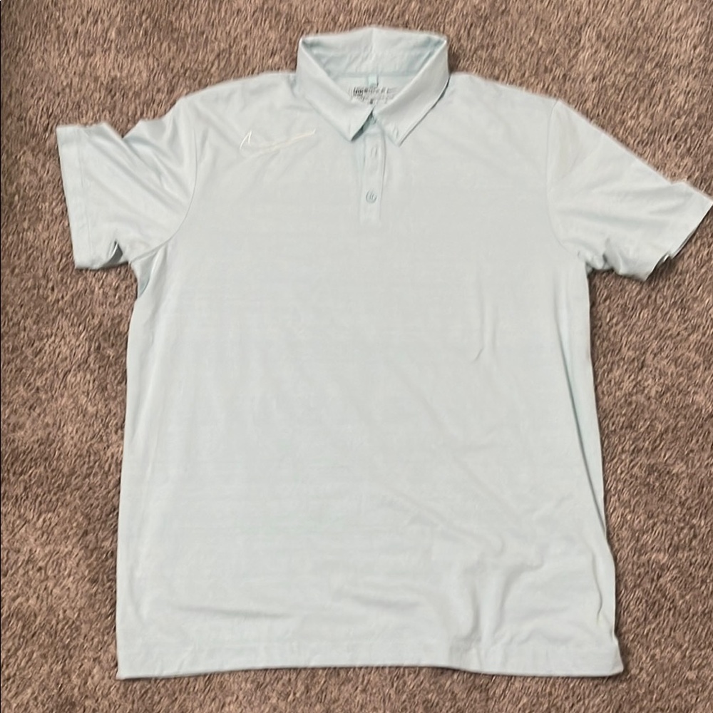 Men's Nike Golf Light Blue Polo Shirt - Picture 1 of 7
